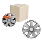 Колпаки колёсные Airline «Гелакси», 16", карбон, цвет серебристый, 2 шт - Фото 1