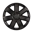 Колпаки колёсные Airline «Гелакси», 16", карбон, цвет чёрный глянец, 2 шт - Фото 2