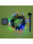Гирлянда «Нить», 10 м, IP44, 100 LED, 2 режима, солнечная батарея, тёмная нить, свечение мульти 4137003 - фото 319681083