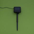 Гирлянда «Нить» 20 м, IP44, тёмная нить, 200 LED, свечение жёлтое, 2 режима, солнечная батарея 4137016 - фото 319859292