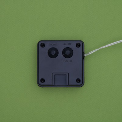 Гирлянда «Нить» 10 м роса, IP44, серебристая нить, 100 LED, свечение мульти, 2 режима, солнечная батарея