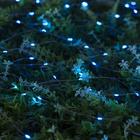 Гирлянда «Нить» 10 м роса, серебристая нить, 100 LED, свечение синее, 2 режима, солнечная батарея - Фото 2