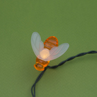 Гирлянда «Нить» 4.5 м с насадками «Пчёлки», IP44, тёмная нить, 30 LED, свечение тёплое белое, 2 режима, солнечная батарея - фото 8466528