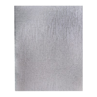 Тетрадь 48 листов, в клетку, METALLIC «Серебро», обложка бумвинил, блок офсет