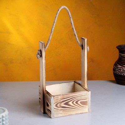 Подарочный ящик «Ажур», 15×12×25 см, деревянный, цвет обожжённое дерево