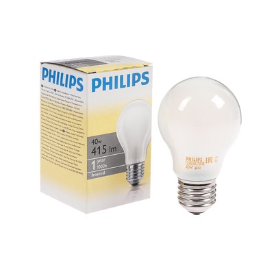 Лампа накаливания Philips Stan A55 FR 1CT/12X10, E27, 40 Вт, 230 В