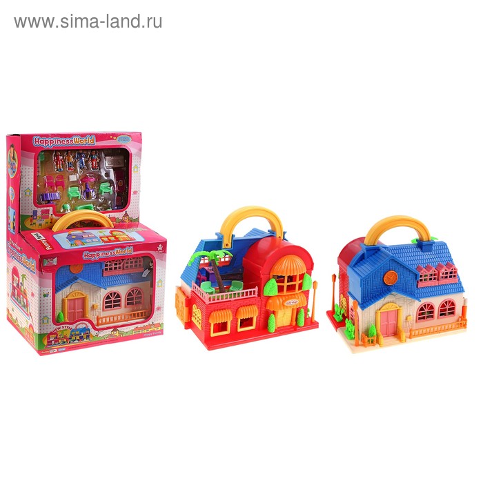 Дом для кукол, с аксессуарами, мебелью, МИКС - Фото 1