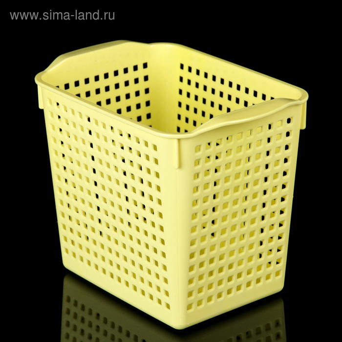 Корзина для хранения «Лофт», 2,8 л, 20×13,5×16,5 см, цвет жёлтый - Фото 1