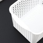 Корзина для хранения «Лофт», 2 л, 20×13,5×12 см, белая - Фото 3