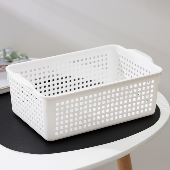 Корзина для хранения «Лофт», 3.8 л, 29.5×18.5×10.5 см, белая - Фото 1