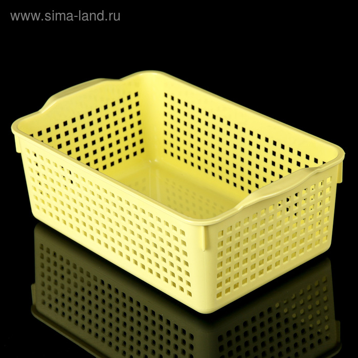 Корзина для хранения «Лофт», 3,8 л, 29,5×18,5×10,5 см, цвет жёлтый - Фото 1