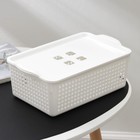 Корзина для хранения с крышкой «Лофт», 3,8 л, белая - Фото 1