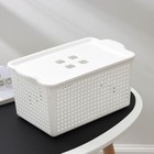 Корзина для хранения с крышкой «Лофт», 5,3 л, белая - Фото 1