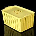 Корзина для хранения с крышкой «Лофт», 5,3 л, цвет жёлтый - Фото 1
