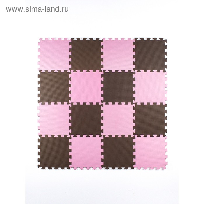 Мягкий пол универсальный, 25 х 25,цвет розово-коричневый - Фото 1