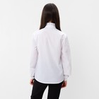 Школьная блузка для девочки, цвет белый, рост 122 см - Фото 5
