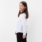 Школьная блузка для девочки, цвет белый, рост 128 см - Фото 2