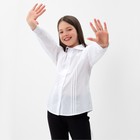 Школьная блузка для девочки, цвет белый, рост 134 см - Фото 2