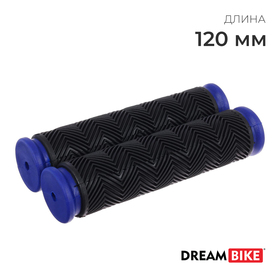 Грипсы Dream Bike, 120 мм, цвет чёрный/синий