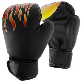 Перчатки боксёрские подростковые, цвет чёрный