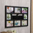 Фоторамка - коллаж на 8 фото 10×10 см, 10×15 см «Любовь», пластик, чёрная, 33.5×48.5×2 см  (артикул 4287452)  большой выбор товаров оптом и в розницу по низким ценам с доставкой