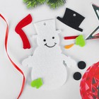 Набор для творчества - создай ёлочное украшение из фетра «Снеговичок в красном шарфике» - Фото 2