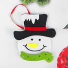 Набор для творчества - создай ёлочное украшение из фетра «Милый снеговичок» - Фото 1