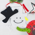 Набор для творчества - создай ёлочное украшение из фетра «Милый снеговичок» - Фото 2