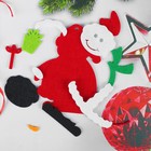 Ёлочная игрушка из фетра «Снеговик с подарком», своими руками - Фото 2