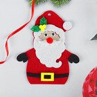 Набор для творчества - создай ёлочное украшение из фетра «Дед мороз» - фото 8826814