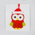 Ёлочная игрушка из фетра «Сова в новогодней шапочке», своими руками - Фото 3