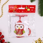 Ёлочная игрушка из фетра «Сова в новогодней шапочке», своими руками - Фото 4