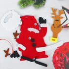 Набор для творчества - создай ёлочное украшение из фетра «Дед мороз с оленем» - Фото 2