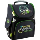 Ранец Стандарт GoPack 5001S, 34 х 26 х 13 см, для мальчика, Racing Speed, серый/зелёный - Фото 1