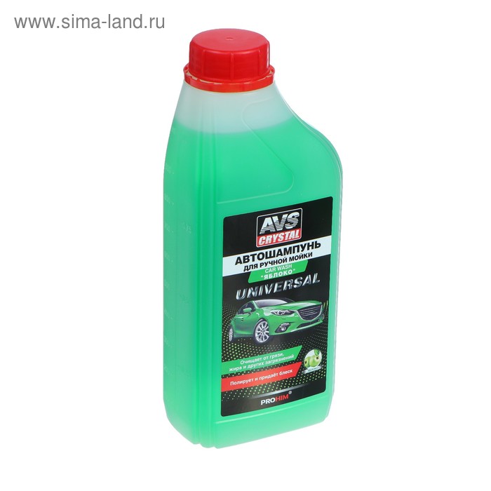 

Автошампунь AVS Универсальный, яблоко, 1 л, AVK-705, контактный