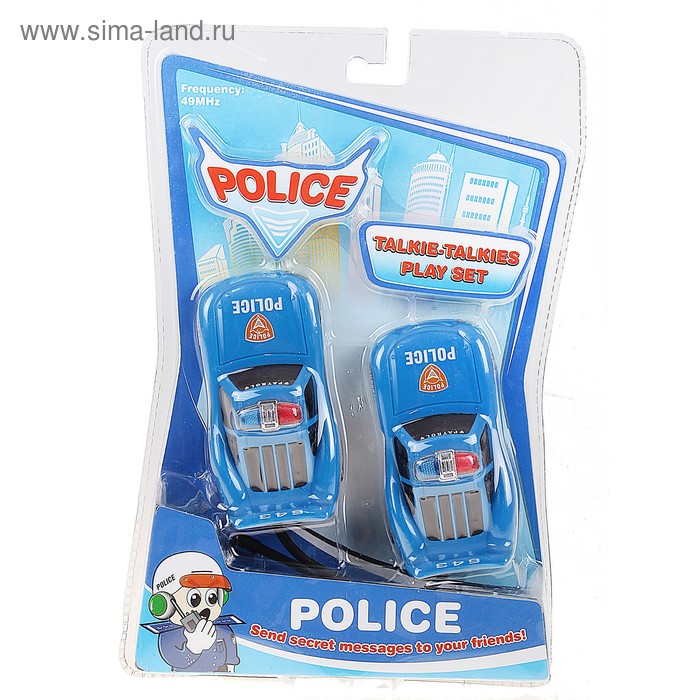 Рация "Полицейские машинки", на батарейках - Фото 1