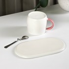 Чайная пара керамическая «Тропики», 300 мл, подставка 21×11,5, ложка - Фото 6