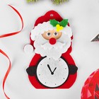 Ёлочная игрушка из фетра «Дед мороз с часами», своими руками - Фото 1