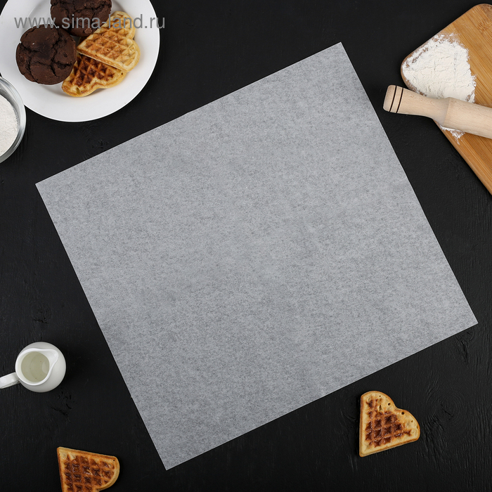 Бумага для выпечки силиконизированная Gurmanoff, 38×42 см, пергамент набор 5 листов, белая - Фото 1