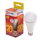 Лампа светодиодная IN HOME LED-A60-VC, Е27, 20 Вт, 230 В, 3000 К, 1800 Лм - фото 3727404