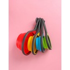 Набор мерных ложек складных Доляна «Светофор», 4 шт: 60 мл, 80 мл, 125 мл, 250 мл, цвет МИКС - Фото 3