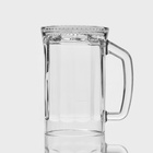 Пивная кружка «Ладья», 500 мл, стекло, прозрачная - Фото 2