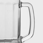 Пивная кружка «Ладья», 500 мл, стекло, прозрачная - Фото 4