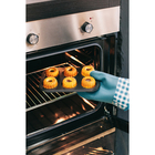 Рукавица для горячего с манжетой Доляна «Клетка», силикон, 27×18.5 см, мятная - Фото 6