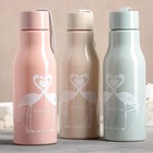 Бутылка для воды пластиковая «Фламинго», 450 мл, цвет МИКС - фото 4274781