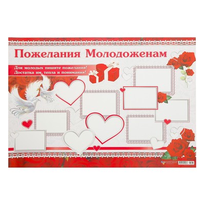 Плакат «Пожелания молодожёнам» А2