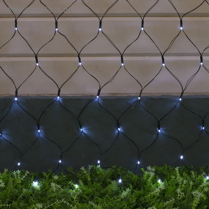 УЦЕНКА СЕТЬ ECO. IP44, Ш:2 м, В:1.5 м, Н.Т. LED-192-1.2V(SOLAR), 2 реж, БЕЛЫЙ - Фото 1