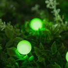 УЦЕНКА Гирлянда «Нить» 4.5 м, уличная, с насадками «Шарик», IP44, 30 LED, 2 режима, солнечная батарея, тёмная нить, свечение зелёное - Фото 4