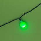 УЦЕНКА Гирлянда «Нить» 4.5 м, уличная, с насадками «Шарик», IP44, 30 LED, 2 режима, солнечная батарея, тёмная нить, свечение зелёное - Фото 8