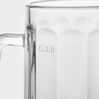 Пивная кружка «Ладья», 330 мл, стекло, прозрачная - Фото 4